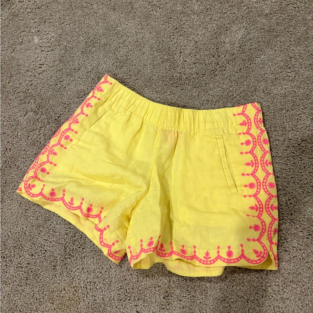 Lilly Pulitzer High Waist Yellow and Pink Shorts